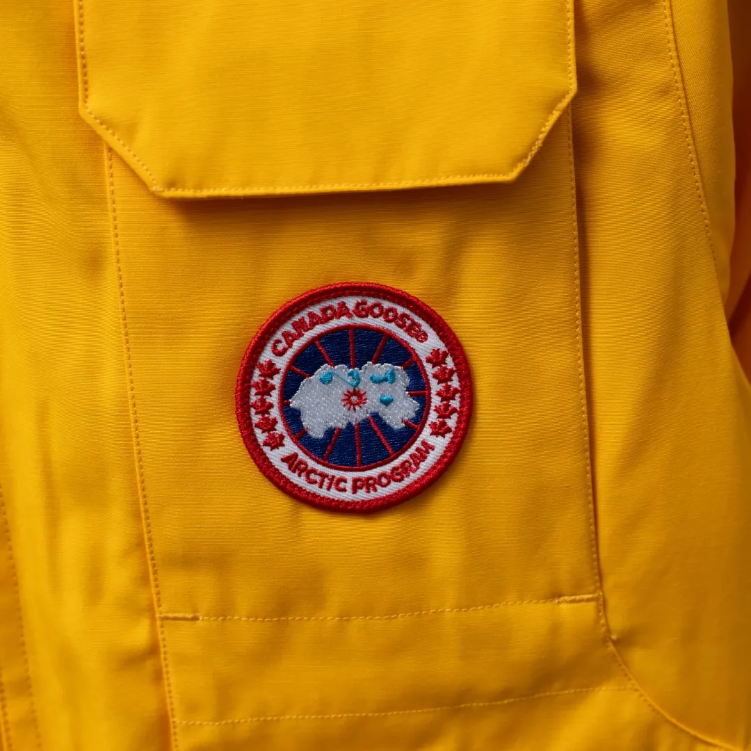P660 CANADA GOOSE丨Canada Goose C08 children's clothing, children's hooded down jacket Color: Yellow Size: 110-160